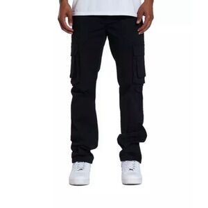 Men's Black Cargo Jeans